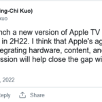 郭明錤：新的Apple TV将在2022年下半年推出 可能会降低价格